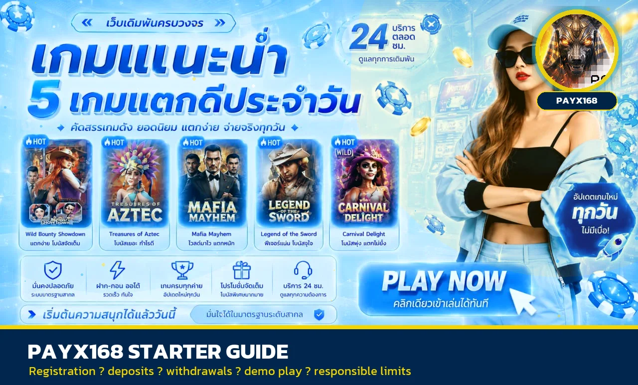payx168 คู่มือสมัคร ฝากถอน ทดลองเล่นสำหรับมือใหม่
